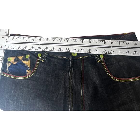 Royal Blue Y2K Baggy Cut Jorts Shorts Size 36 Denim - Picture 4 of 6